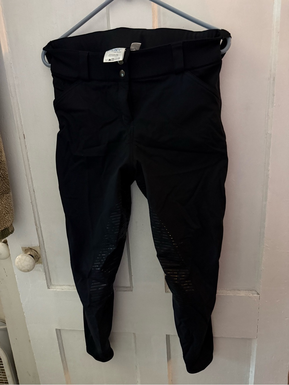 Piper Black Women's Equestrian Riding Pants with Rear Grip Panels